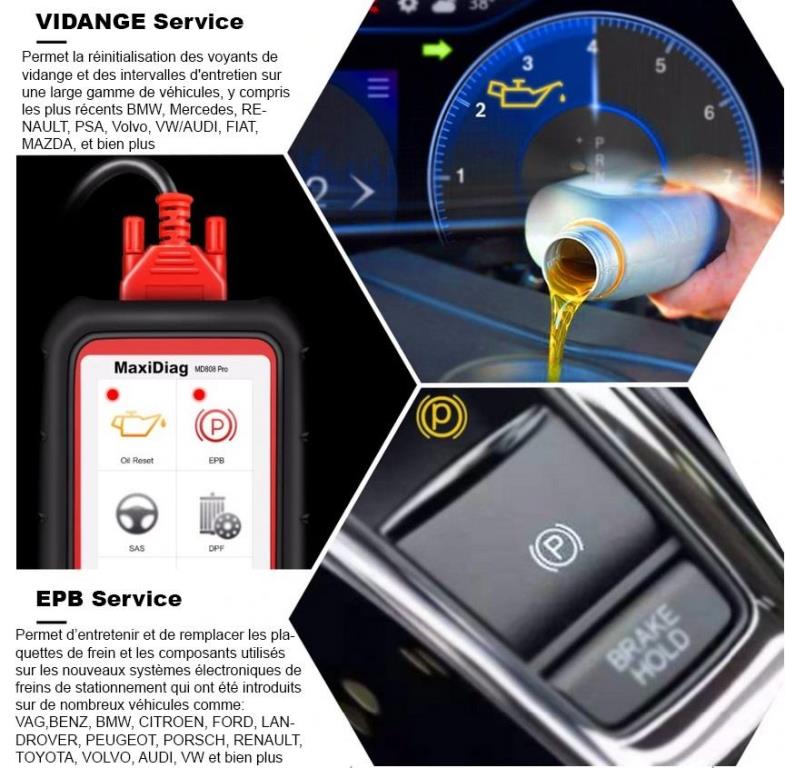 Outil de diagnostic multimarque (Valise diagnostic, obd2) AUTEL MaxiDIAG - ref. MD808 PRO